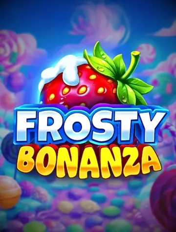 Une fraise givrée surmonte le titre de Frosty Bonanza, la machine à sous de Mancala Gaming